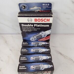 Bosch 8112 Double Platinum OE Fine Wire Spark Plugs 4‎ Pack Automotive Car